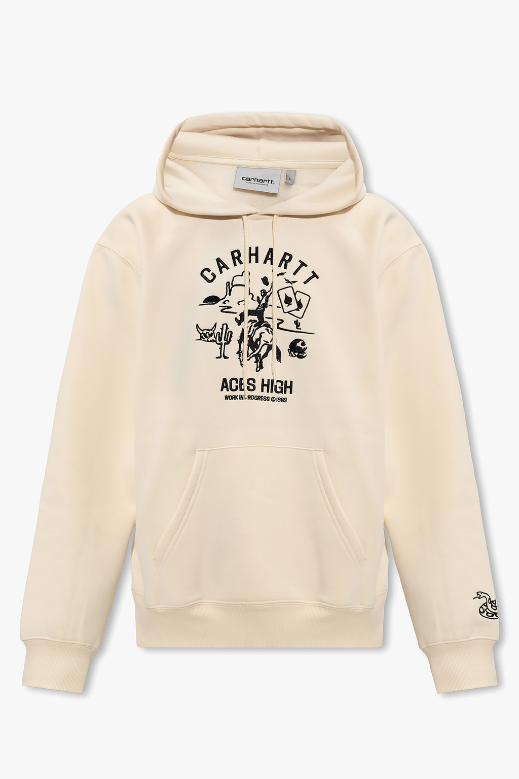 SchaferandweinerShops Canada Kids TEEN logo print cropped T shirt Rosa Cream Hoodie with logo Carhartt WIP